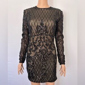Elegant Black Sequin Dress